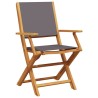 Chaises de jardin pliantes lot de 8 tissu et bois massif 509520509520