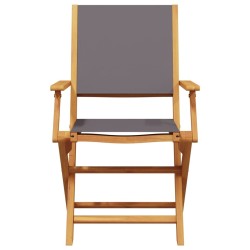 Chaises de jardin pliantes lot de 8 tissu et bois massif 509520509520