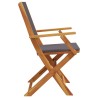 Chaises de jardin pliantes lot de 8 tissu et bois massif 509520509520