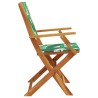 Chaises de jardin pliantes lot de 8 vert tissu et bois massif 509521509521