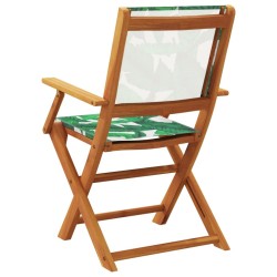Chaises de jardin pliantes lot de 8 vert tissu et bois massif 509521509521