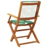 Chaises de jardin pliantes lot de 8 vert tissu et bois massif 509521509521
