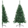 Sapin de Noël artificiel moitié avec support vert 150 cm PVC 509574509574