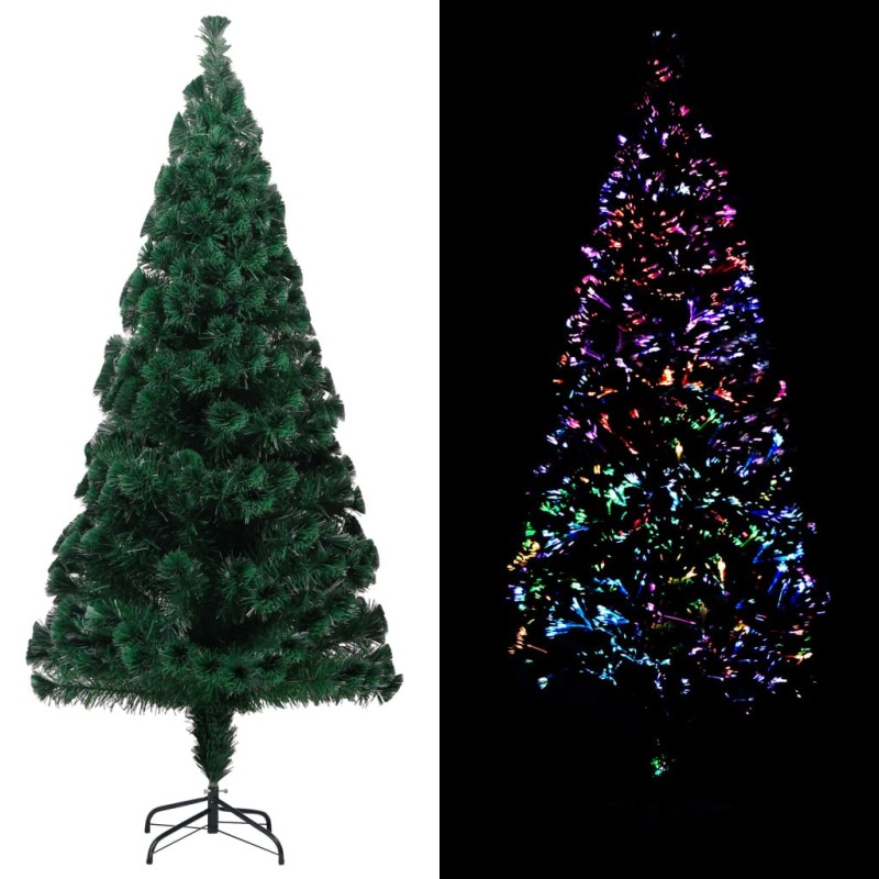 Sapin de Noël artificiel avec support vert 180 cm fibre optique 509576509576