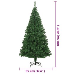 Arbre de Noël artificiel avec branches épaisses vert 180 cm PVC 509578509578