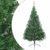 Sapin de Noël artificiel moitié avec support vert 180 cm PVC 509580509580