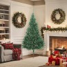Sapin de Noël artificiel moitié avec support vert 180 cm PVC 509580509580