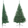 Sapin de Noël artificiel moitié avec support vert 180 cm PVC 509580509580