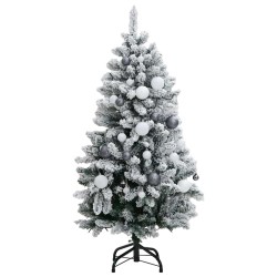 Sapin de Noël artificiel articulé 150 LED et boules 150 cm 509588509588