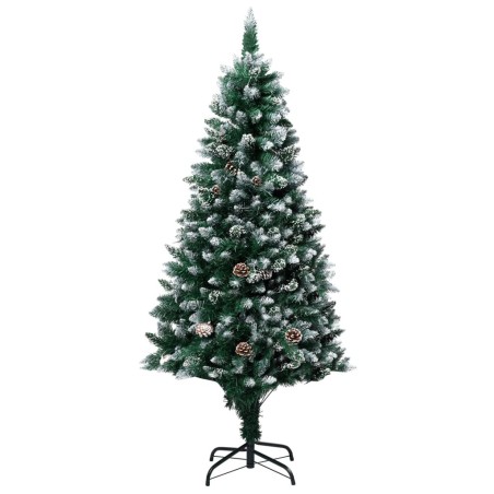 Sapin de Noël avec pommes de pin et neige blanche 180 cm 509589509589