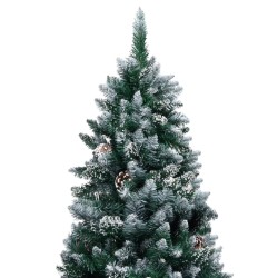 Sapin de Noël avec pommes de pin et neige blanche 180 cm 509589509589