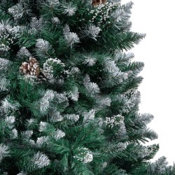 Sapin de Noël avec pommes de pin et neige blanche 180 cm 509589509589