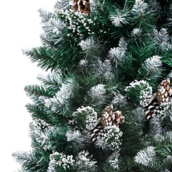 Sapin de Noël avec pommes de pin et neige blanche 180 cm 509589509589