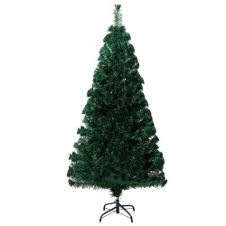 Sapin de Noël artificiel avec support vert 150 cm fibre optique 509593509593