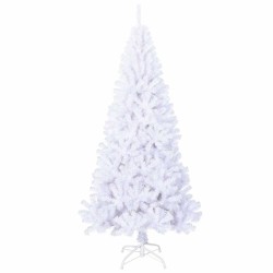 Arbre de Noël artificiel avec branches épaisses blanc 180cm PVC 509595509595