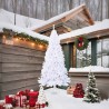Arbre de Noël artificiel avec branches épaisses blanc 210cm PVC 509596509596