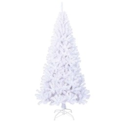 Arbre de Noël artificiel avec branches épaisses blanc 210cm PVC 509596509596