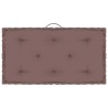 Coussin de plancher de palette Taupe 73x40x7 cm Coton 509687509687
