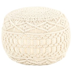 Pouf fait à la main en macramé 45x30 cm Coton 509688509688