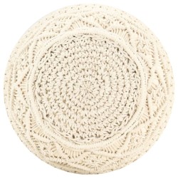 Pouf fait à la main en macramé 45x30 cm Coton 509688509688