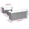 Salon de jardin 6 pcs avec coussins gris clair résine tressée 509691509691