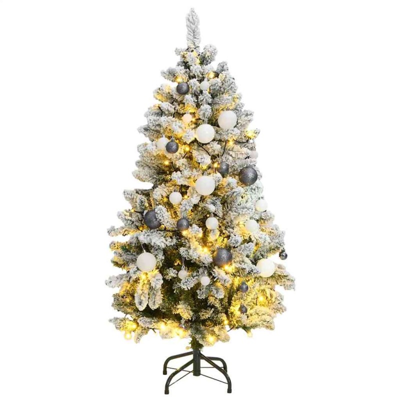 Sapin de Noël artificiel articulé 150 LED et boules 120 cm 509731509731