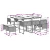 Ensemble à manger de jardin 11 pcs coussins noir résine tressée 509736509736