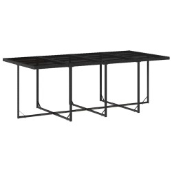 Ensemble à manger de jardin 9pcs coussins noir résine tressée 509739509739