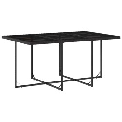 Ensemble à manger de jardin 11 pcs coussins noir résine tressée 509745509745