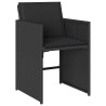 Ensemble à manger de jardin 11 pcs coussins noir résine tressée 509745509745