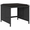 Ensemble à manger de jardin 11 pcs coussins noir résine tressée 509745509745