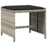 Ensemble à manger de jardin et coussins 9 pcs gris clair rotin 509753509753