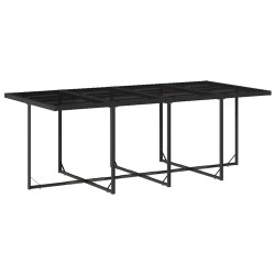 Ensemble à manger de jardin 9pcs coussins noir résine tressée 509757509757