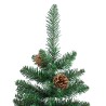 Sapin de Noël mince avec bois véritable et cônes vert 180cm PVC 509759509759