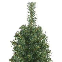 Sapin de Noël artificiel mince avec support vert 150 cm PVC 509763509763