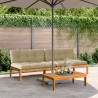 Canapés centraux palette de jardin et coussins 2pcs bois acacia 509769509769