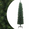 Sapin de Noël artificiel mince avec support vert 240 cm PVC 509770509770