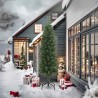 Sapin de Noël artificiel mince avec support vert 240 cm PVC 509770509770