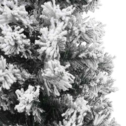 Sapin de Noël artificiel mince flocon de neige vert 210 cm PVC 509773509773