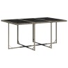 Ensemble à manger de jardin et coussins 7 pcs gris rotin 509774509774