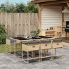 Ensemble à manger de jardin coussins 7 pcs mélange beige rotin 509778509778