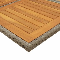 Ensemble à manger de jardin et coussins 7 pcs gris rotin 509779509779