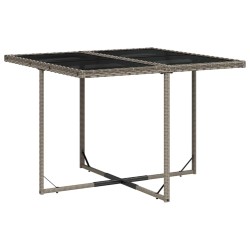 Ensemble à manger de jardin 9 pcs coussins gris résine tressée 509780509780