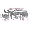 Ensemble à manger de jardin et coussins 11 pcs marron rotin 509795509795