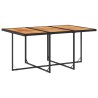 Ensemble à manger de jardin coussins 7pcs Noir Résine tressée 509797509797