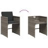 Ensemble à manger de jardin et coussins 7 pcs gris rotin 509799509799