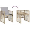 Ensemble à manger de jardin et coussins 9 pcs mélange beige 509800509800