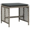 Ensemble à manger de jardin 11pcs avec coussins gris poly rotin 509803509803