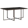 Ensemble à manger de jardin et coussins 11 pcs marron rotin 509804509804