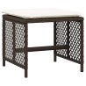 Ensemble à manger de jardin et coussins 11 pcs marron rotin 509804509804